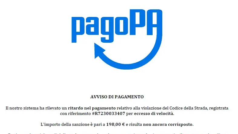 Ecco l’avviso che in questi giorni è arrivato a diversi cittadini