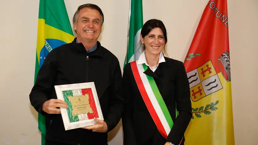 Jair Bolsonaro e l’allora sindaco Alessandra Buoso