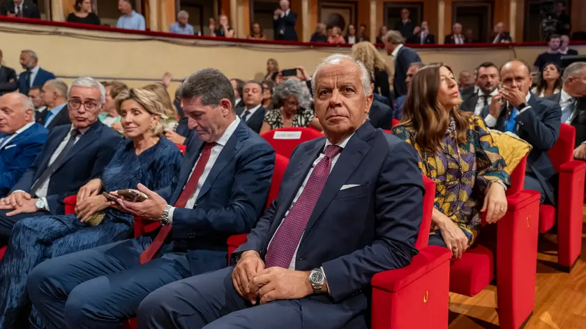 Il ministro Matteo Piantedosi ieri al Teatro Verdi (foto Bianchi)