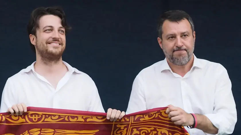 Alberto Stefani e Matteo Salvini