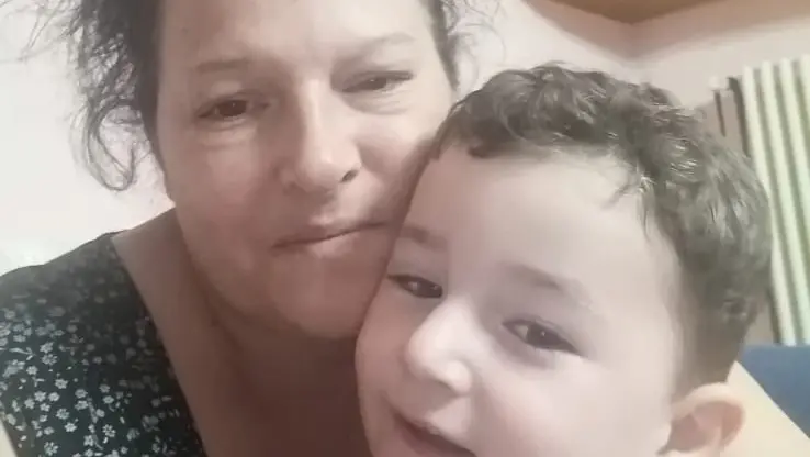 Il piccolo Mattia Restuccia con mamma Genny
