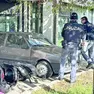 La Fiat Punto usata come ariete da Alberto Gazzabin