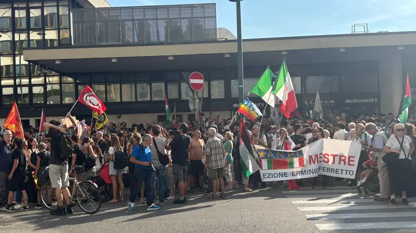La manifestazione pro Gaza a Mestre
