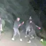 Un fotogramma della rissa fuori dalla Baita al Lago