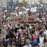 Il fiume di persone in corteo a Padova pro Gaza (foto Agenzia Bianchi)
