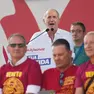 Luca Zaia sul palco di Pontida. Con la sua candidatura si prepara a trascinare la Lega