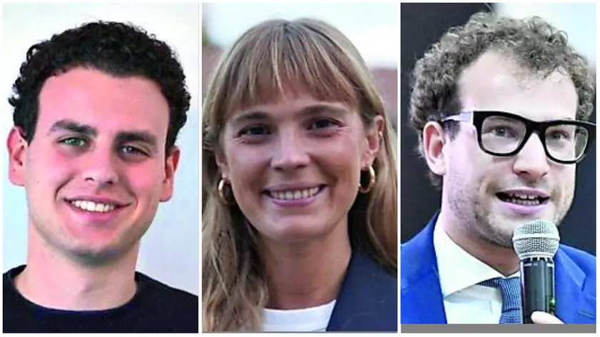 Da sinistra, Jacopo Ongaro (19 anni), Beatrice Verzè (29 anni) e Jacopo Maltauro (24 anni)