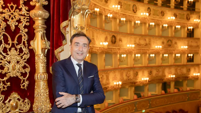 Nicola Colabianchi all'interno del Teatro La Fenice