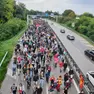 Il corteo Pro Pal ha bloccato la tangenziale a Padova