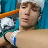 Beniamino Canovese in ospedale dopo l'aggressione subita