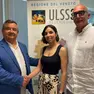 Il dg dell’Usl 3 Edgardo Contato, la paziente Sara Trocani e il primario di Otorinolaringoiatria Doriano Politi
