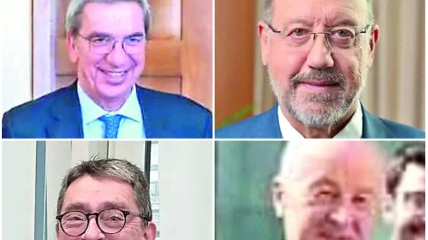 In senso orario partendo dall'alto a sinistra Giorgio Perilongo, Andrea Doria, Paolo Feltracco, Piero Nicolai