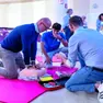 Rossano Galtarossa durante il corso di rianimazione cardiopolmonare