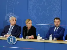 I leader del tavolo nazionale del centrodestra: la premier Giorgia Meloni e i vice Antonio Tajani e Matteo Salvini