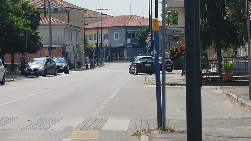 Il luogo in cui si è verificata l'aggressione, in via Roma a Vigonza