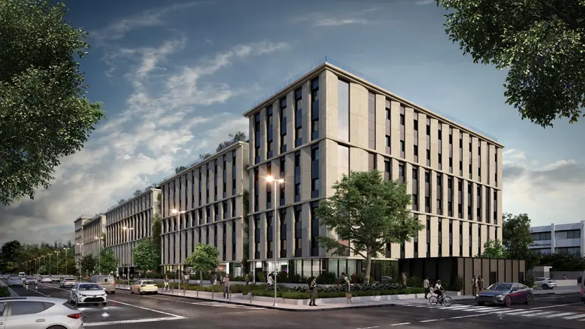 Il progetto del nuovo studentato Collegiate in via Arimondi all’incrocio con via Martiri Giuliani e Dalmati
