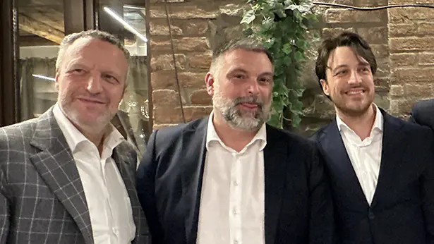 I tre segretari di centrodestra, Flavio Tosi (Forza Italia), Luca De Carlo (Fratelli d'Italia), Alberto Stefani (Lega)