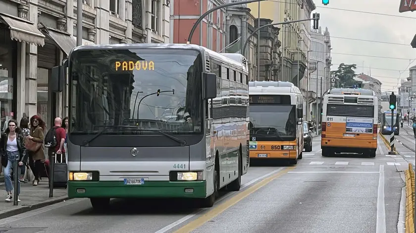 Bus in centro a Padova