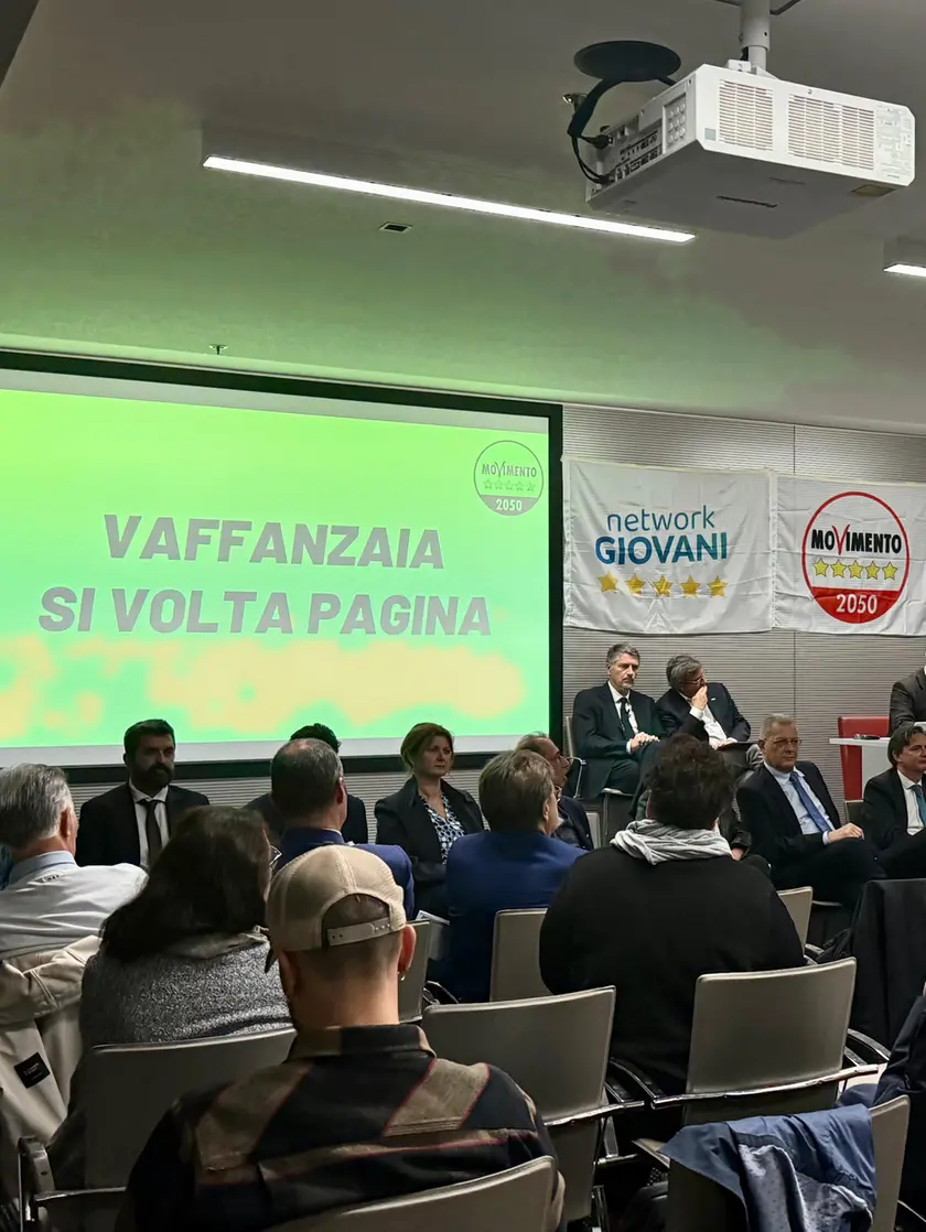 Un momento della presentazione delle liste
