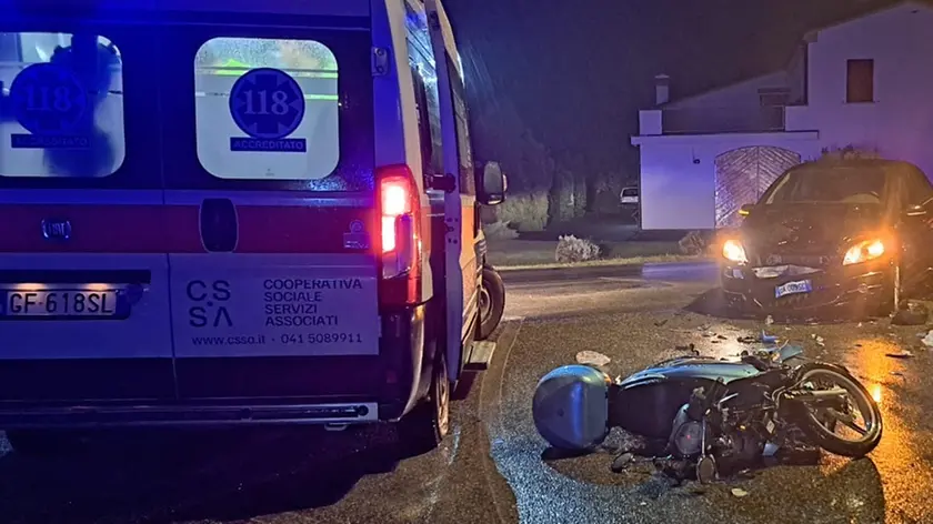 L'incidente di lunedì sera a Pojana Maggiore nel Vicentino