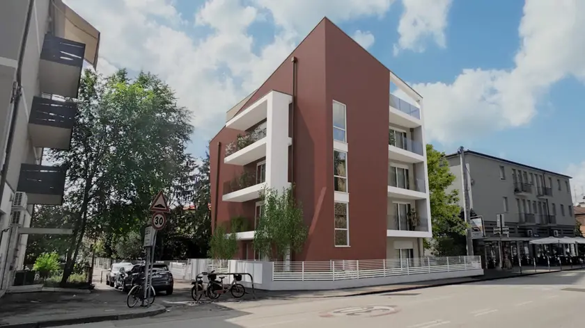 Il nuovo edificio in solo legno di abete in via Beltrame a Padova