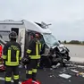 Il camper coinvolto nell'incidente