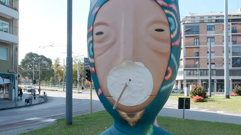 L'opera di Tony Gallo vandalizzata all'Arcella
