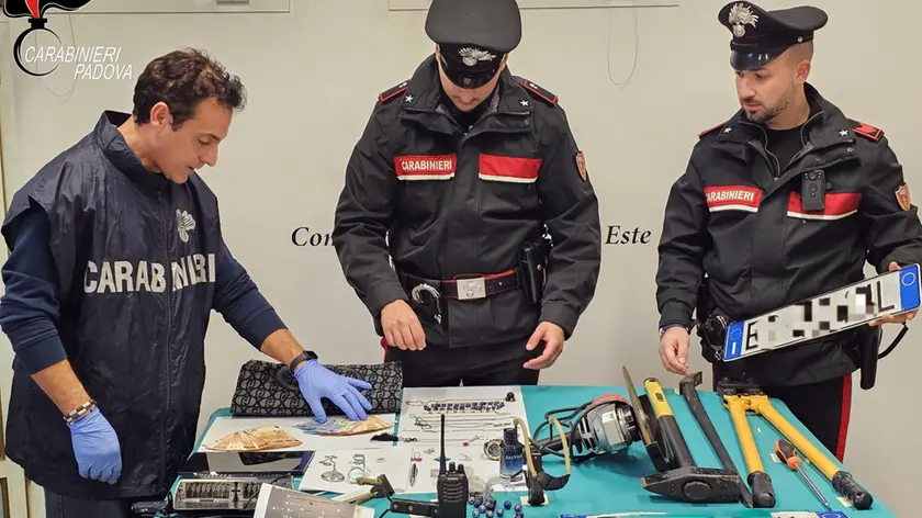 Il materiale sequestrato dai carabinieri