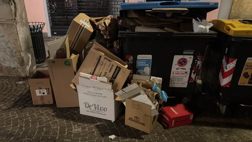 L’ammasso di rifiuti fotografato dal lettore