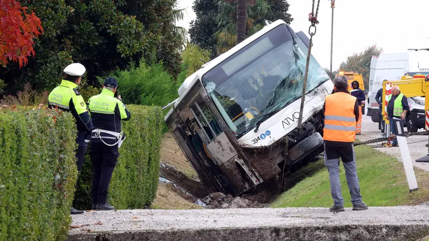 La corriera rimasta coinvolta nell'incidente con il Suv a Piavon di Oderzo