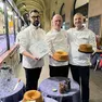I pasticcieri Massimiliano Alajmo, Lucca Cantarin e Luigi Biasetto