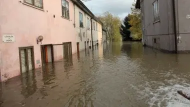 Il quartiere La Ponta allagato a Bovolenta