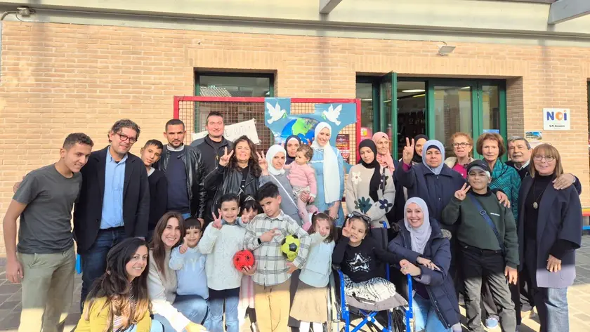 Alcune delle famiglie accolte da Gaza