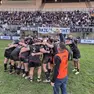 Petrarca in festa dopo la vittoria del derby con il Rovigo (ph Cusinato)