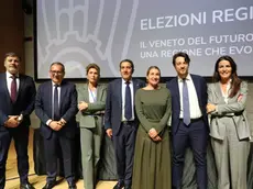 Giovanni Manildo e Alberto Stefani con gli industriali nell’auditorium del museo M9 di Mestre