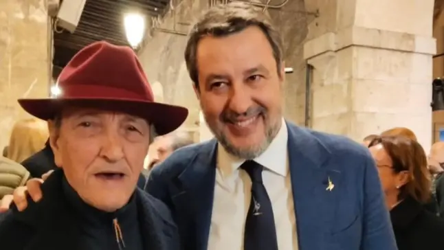 Lo scatto di Giampaolo Manca con Matteo Salvini a Treviso