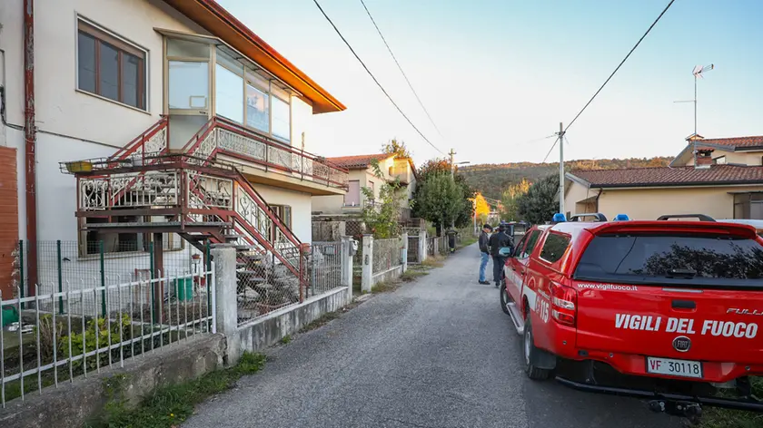 La villetta di Sdraussina dove sono stati trovati resti umani Foto Daniele tibaldi