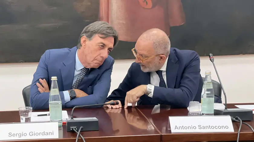 Il sindaco Sergio Giordani con il presidente della Camera di Commercio Antonio Santocono