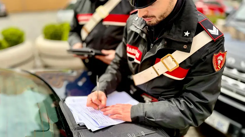 L'intervento dei carabinieri