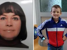 A sinistra Olena Stasiuk, a destra il figlio Giovanni