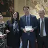 L'avvocato Rubini con i premiati Monica Molinaro e Filippo Apolloni