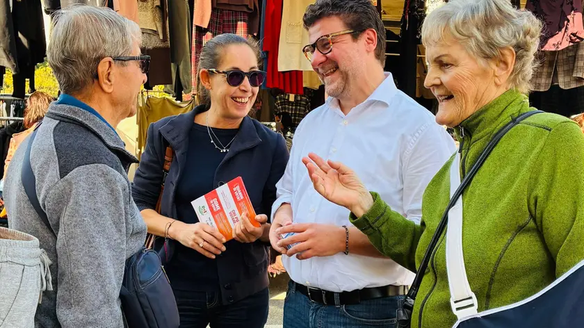 Andrea Micalizzi durante la campagna elettorale