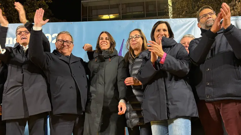 Schlein, Manildo, Martella e alcuni candidati a Mestre (foto Pòrcile)