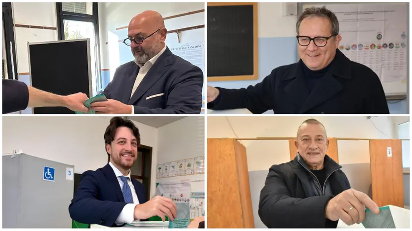 In alto da sinistra Fabio Bui, Giovanni Manildo, Alberto Stefani e Riccardo Szumski