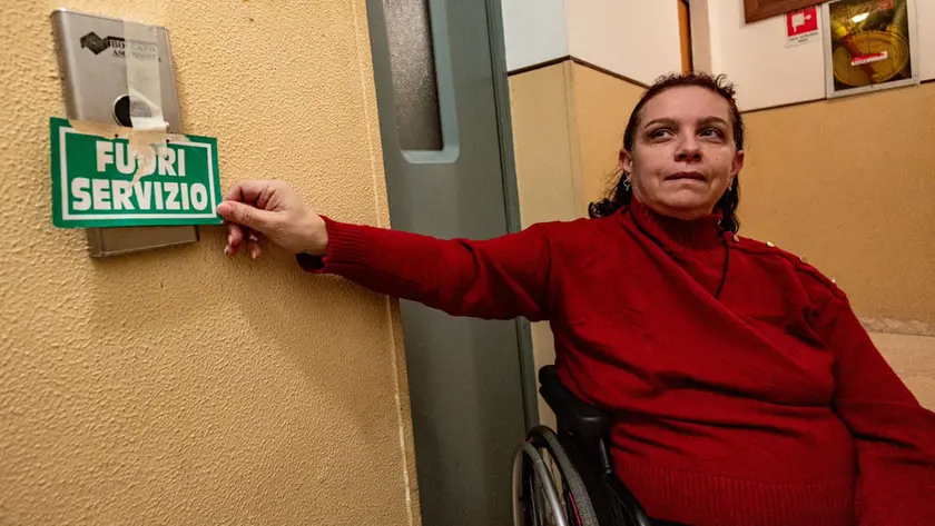 L'ascensore fuori servizio