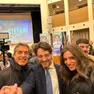 La festa di Alberto Stefani con i sostenitori a Borgoricco (foto Piran)