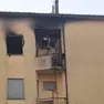La palazzina interessata dall'incendio