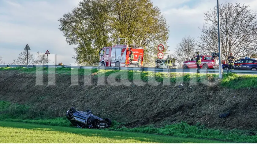 Il luogo in cui è avvenuto l'incidente sulla Monselice Mare