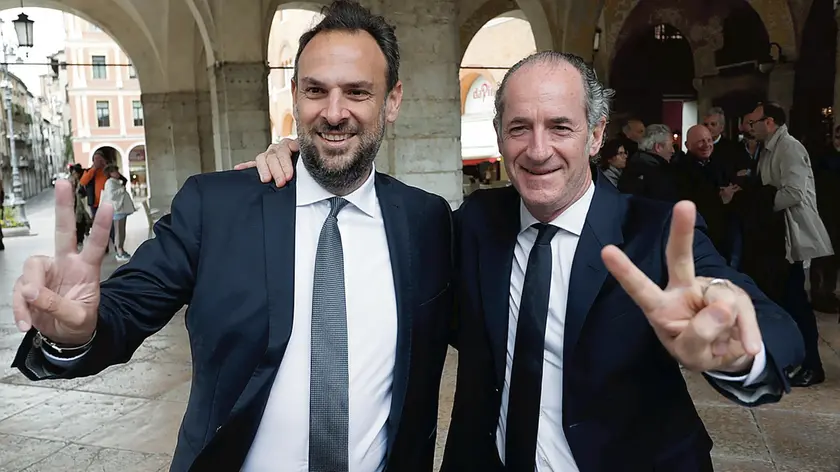 Mario Conte, sindaco di Treviso, con Luca Zaia