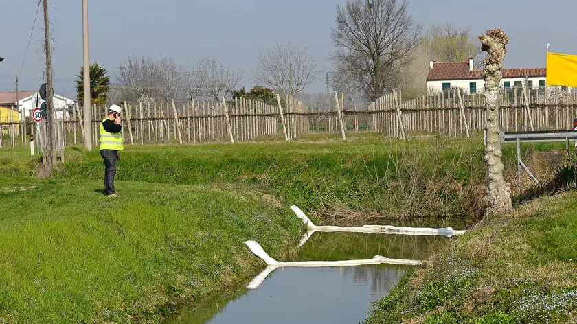 Le condotte dell'oleodotto che attraversano il territorio di Monselice